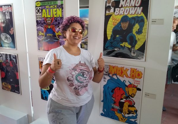 Juh Oliveira estuda a democratização dos quadrinhos a partir  de eventos como a Perifacon (crédito: Marcelo Abud)
