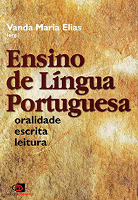 Capa do livro "Ensino de língua portuguesa: Oralidade, escrita e leitura" com o nome escrito em um fundo amarelado