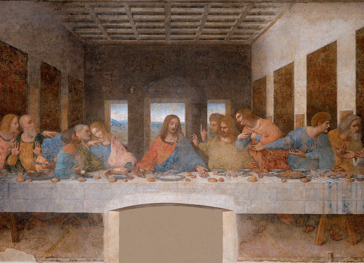 Reprodução do quadro “Santa Ceia”, de Leonardo da Vinci