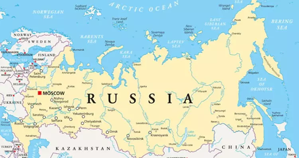 mapa da russia