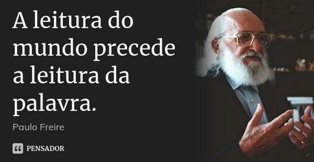 Paulo Freire frase sobre alfabetização