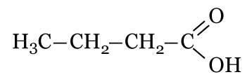 Fórmula do ácido butanoico