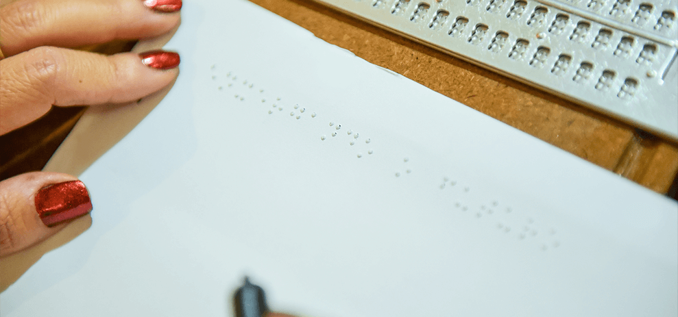 escrita em braille