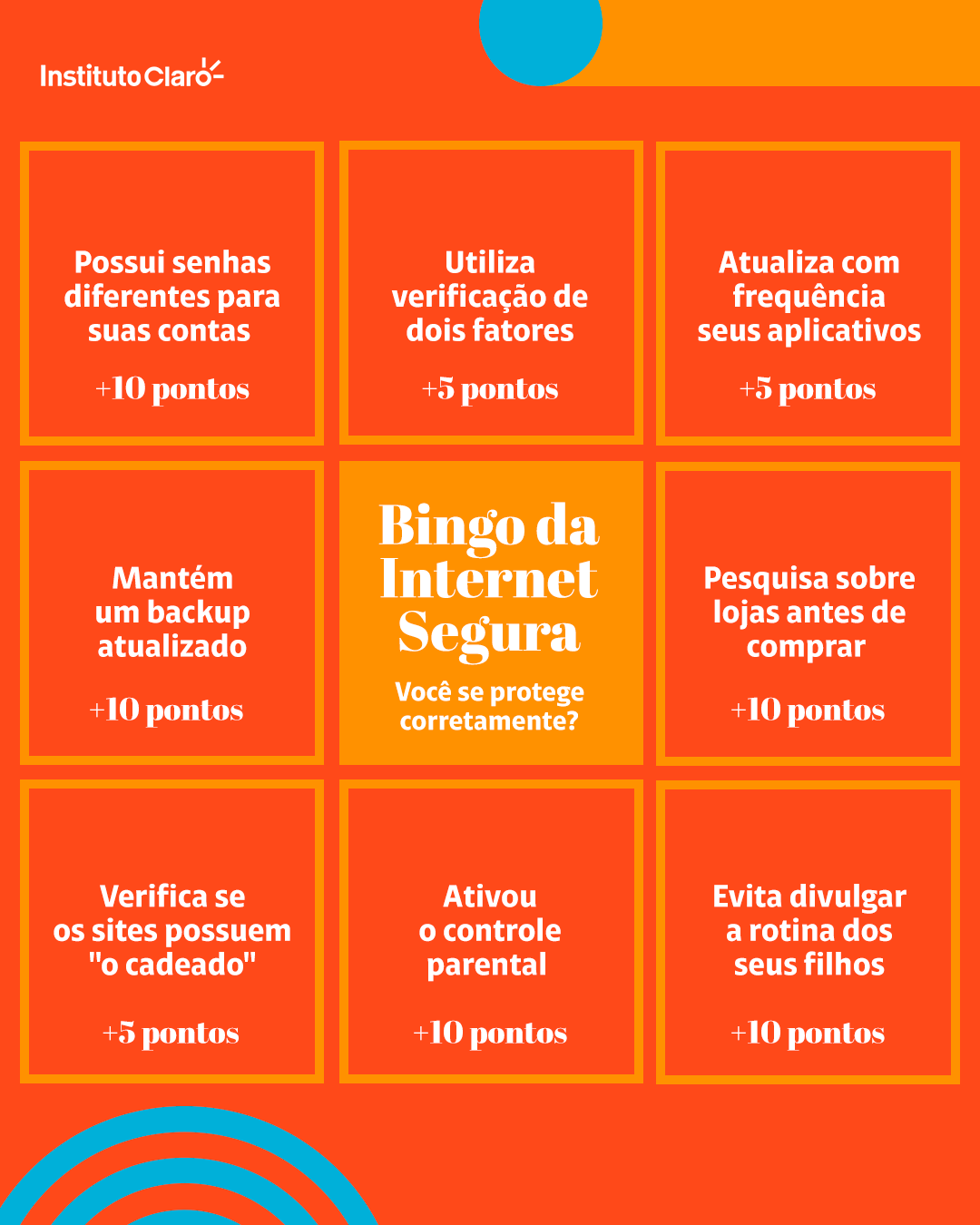 bingo de segurança na internet